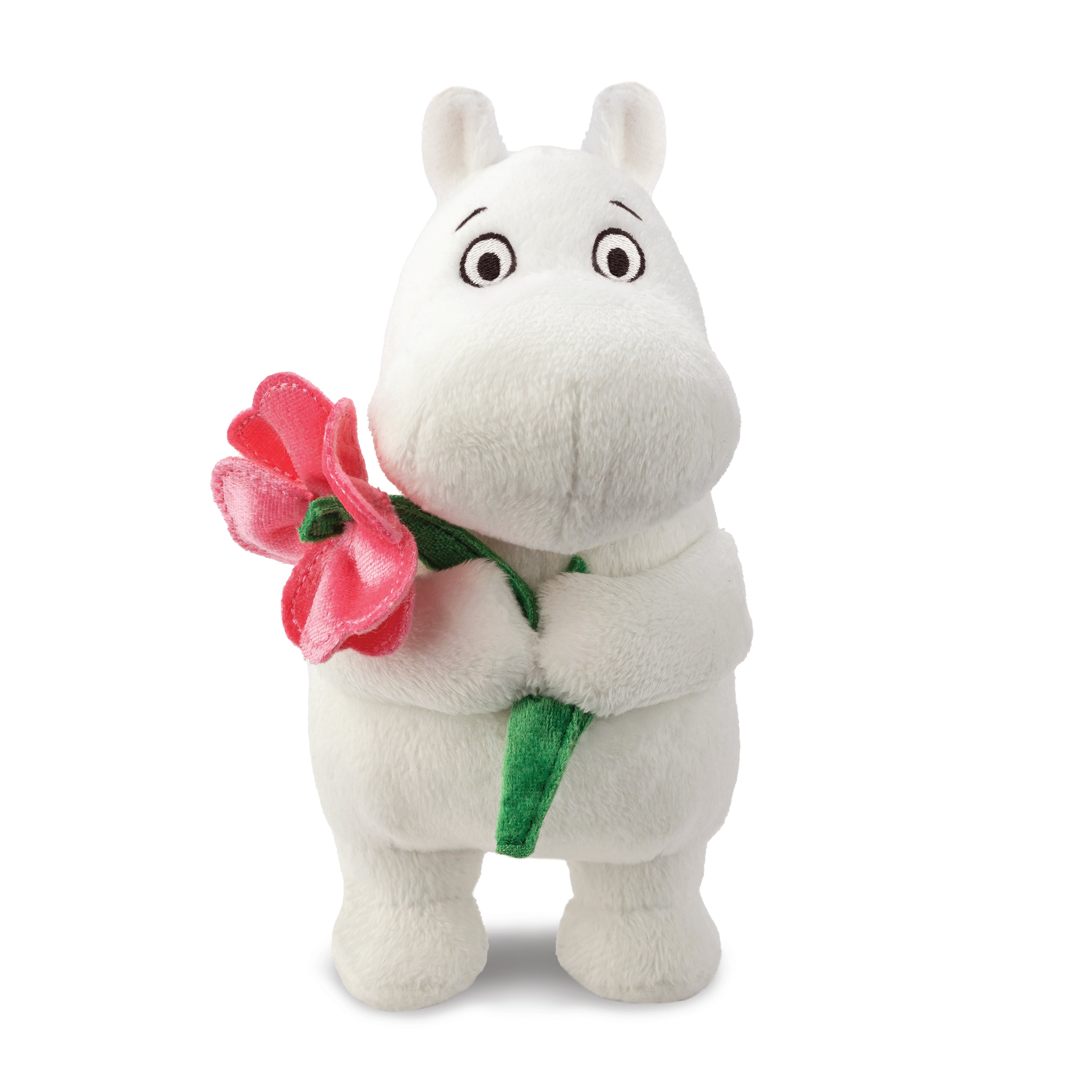 Moomin - Standing with Pink Flower 17cm