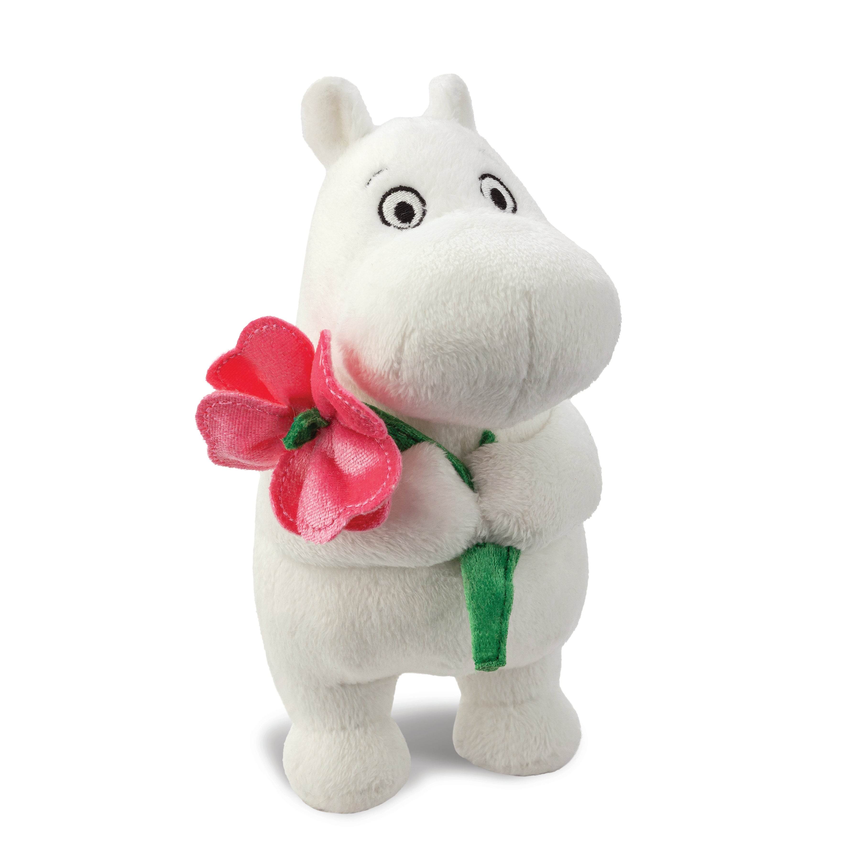 Moomin - Standing with Pink Flower 17cm