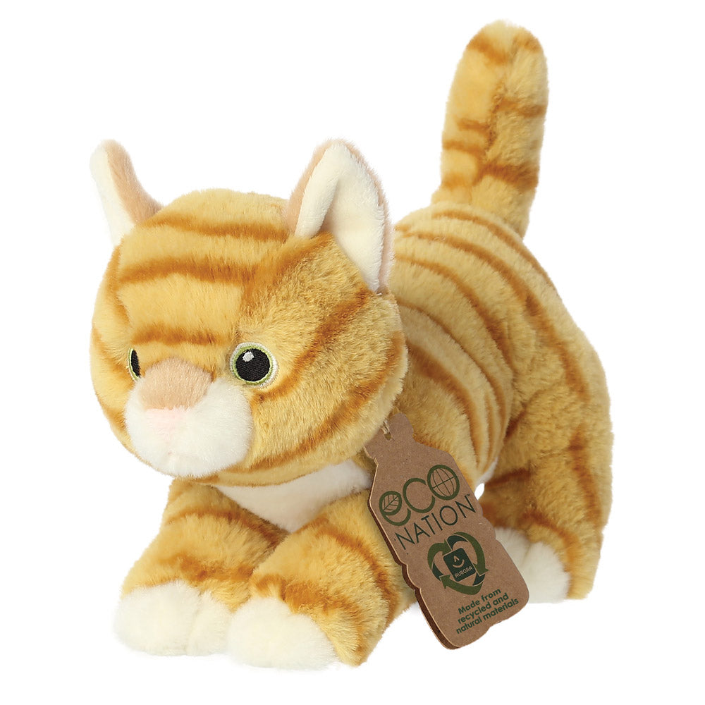 Eco Nation - Orange getiegerte Katze 21cm